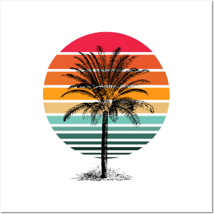 Palm sunset summertime Posters and Art